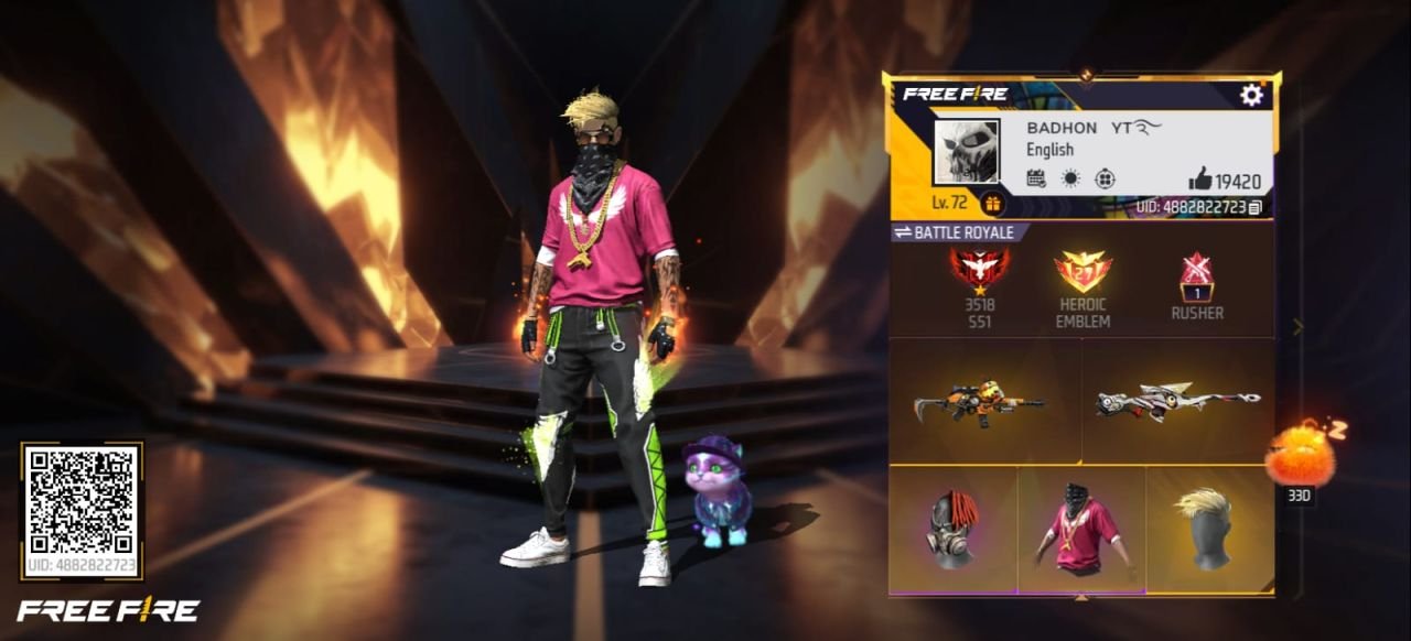 FF Account Lvl 72 | 6 Years Old | Prime 6 | 10 Artifact + 75 Mythic | 459 Weapons | 335 Collection | 19K Likes | BD Server Sold FF ID