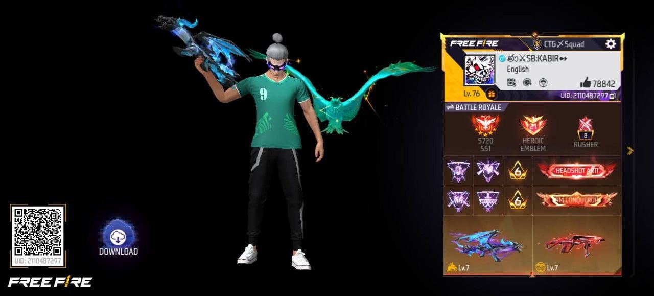FF Account Lvl 76 | Prime 6 | Huge Vault & Fashion Free Fire Account Bangladesh
