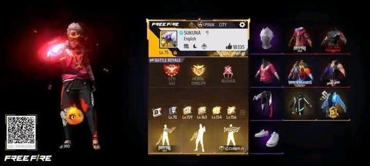 FF Account Lvl 70 | 540 Weapons | Heroic Emblem | Rich Vault Free Fire Account Bangladesh